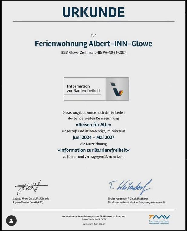 Albert-Inn-Glowe - Barrierefrei & 3 Schlafzimmer & Coworking & Strandkorb-Saisonal & Sauna Im Haus & Fahrraeder Dış mekan fotoğraf